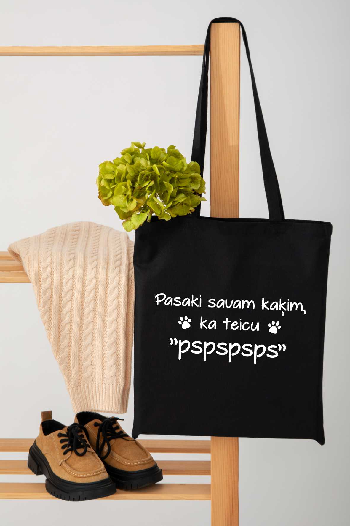 ''Pasaki kaķim pspspsps'' Auduma soma