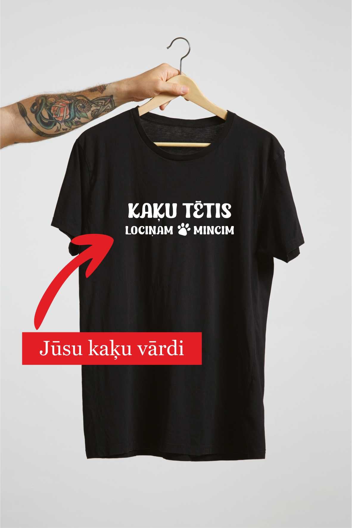 Personalizēts kaķa tēta T-krekls